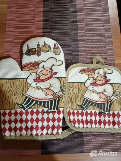 Фартук с прихваткой и варежкой