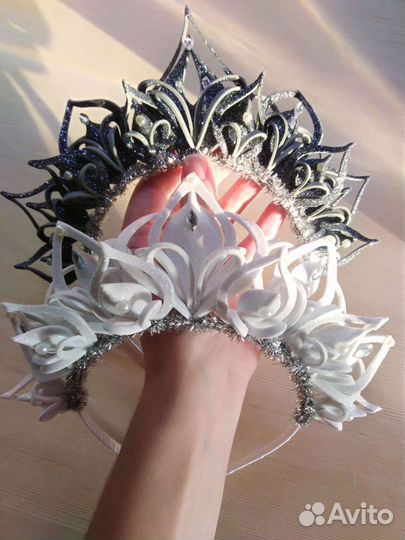 Диадема тиара снежинка звездочка льдинка ободок