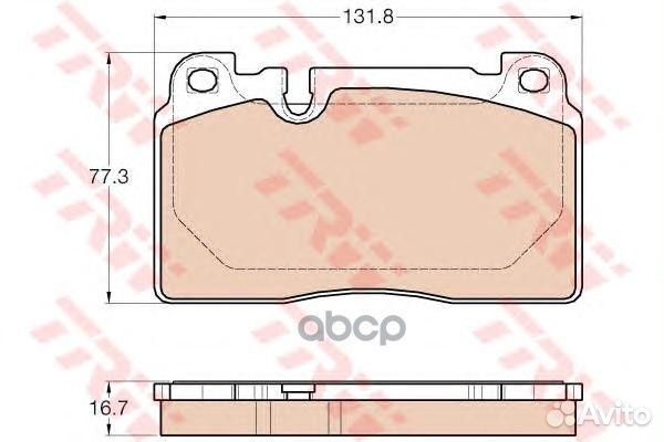 Колодки тормозные передние GDB1974 TRW