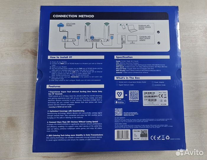 Wifi роутер tecno AX1800