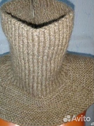 Снуд тёплый мужской манишка шерсть с пухом