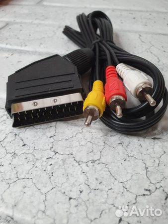 Кабель scart (Скарт на 3RCA) 1метр