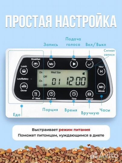 Кормушка для кошек и собак автоматическая
