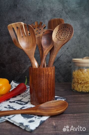 Набор кухонных принадлежностей из дерева 8 предм