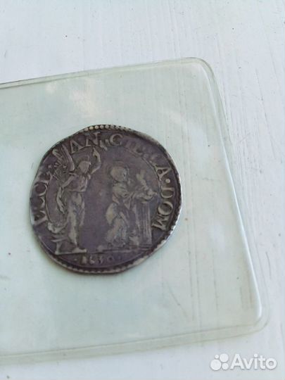 Монета серебро Италия 1630 год