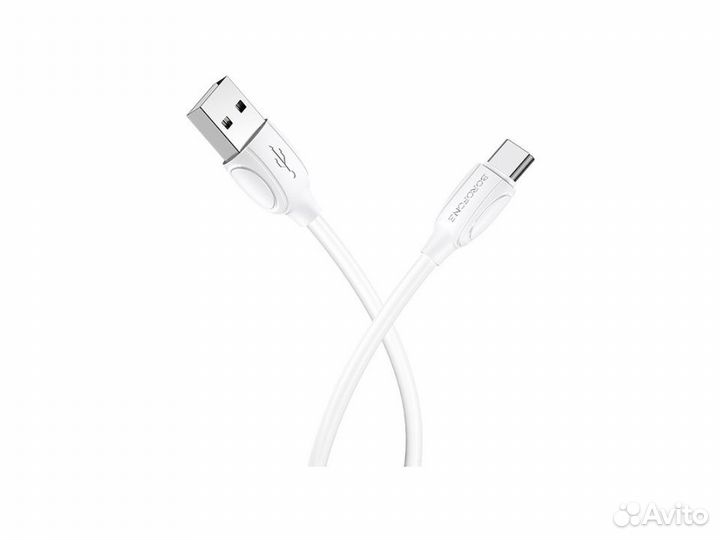 Кабель Type-C borofone BX19 (1м) белый