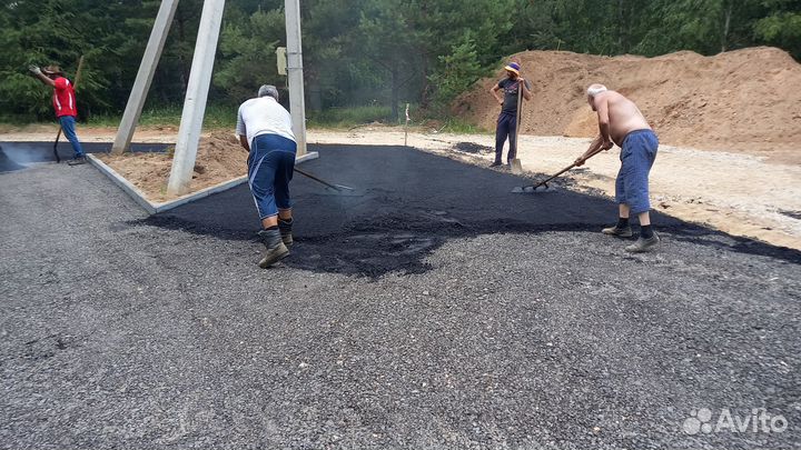 Асфальтирование благоустройство укладка ас крошка