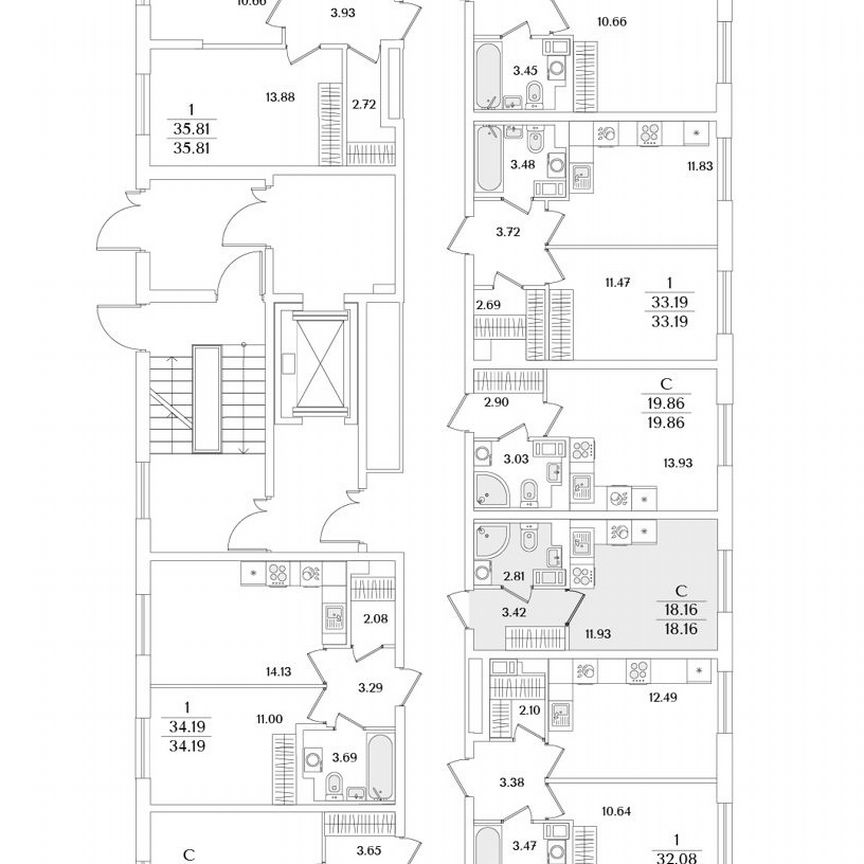 Квартира-студия, 18,2 м², 2/9 эт.