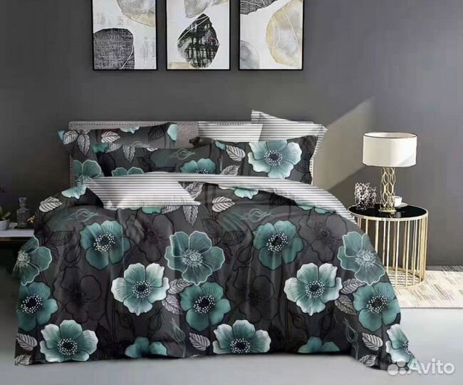 Постельное белье на резинке 2 сп