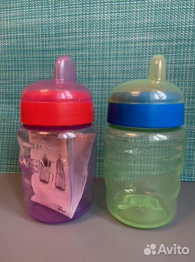 Avent: поильник, бутылочки
