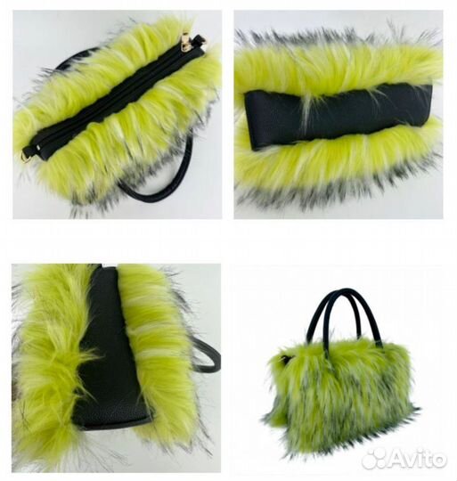 Сумка женская coccinelle тоут меховая type