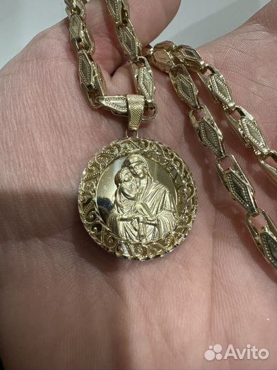 Золотой женский кулон