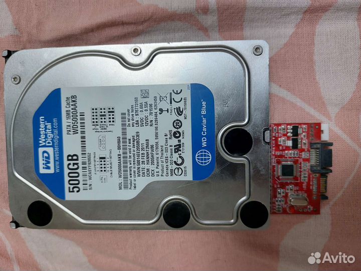 Жесткий диск 500gb + переходник Ide-Sata
