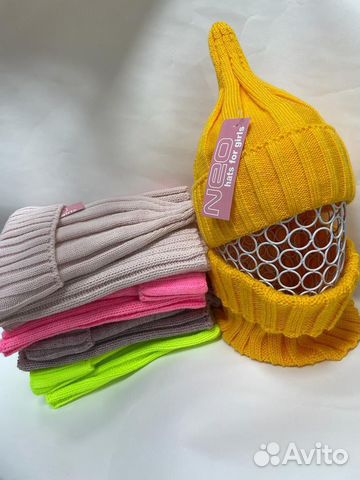 Новый комплект шапка и снуд на флисе 52-54