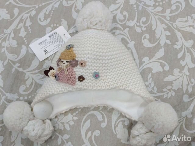 Шапка зимняя для девочки новая, шерсть