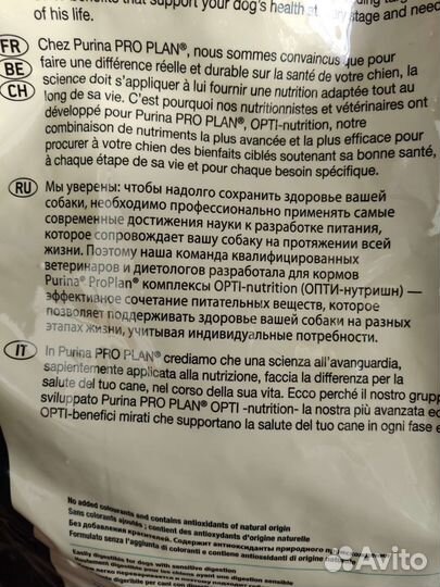 Корм про план для крупных пород