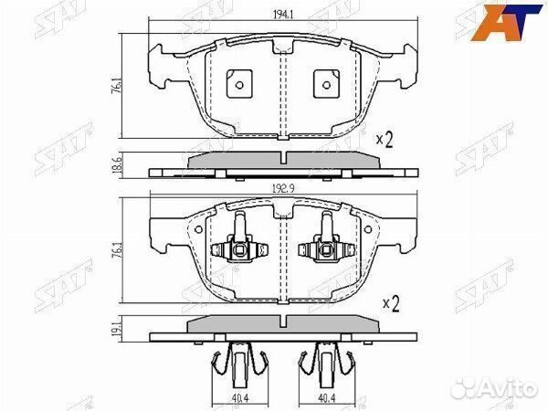 Колодки тормозные перед volvo XC60 08