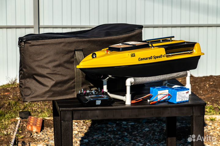 Прикормочный кораблик:доп.акб 25000mAh,набор сумок