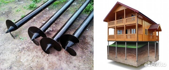 Сваи винтовые d76мм 3000мм (3,5мм)