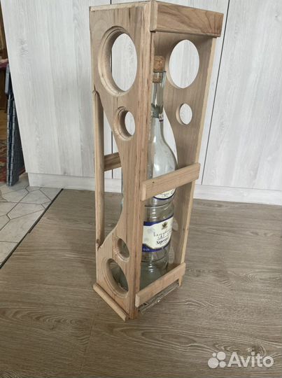 Стеклянная бутылка 5 литров (деревянной коробке)