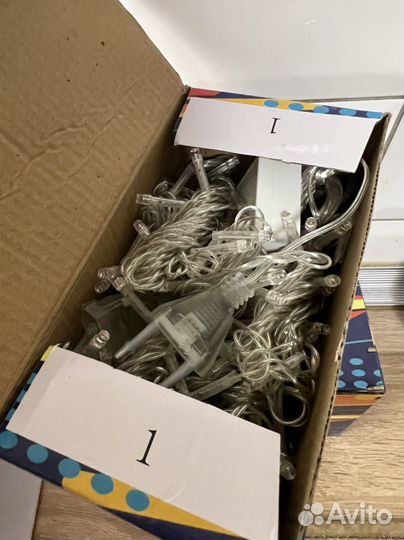 Гирлянда штора на окно