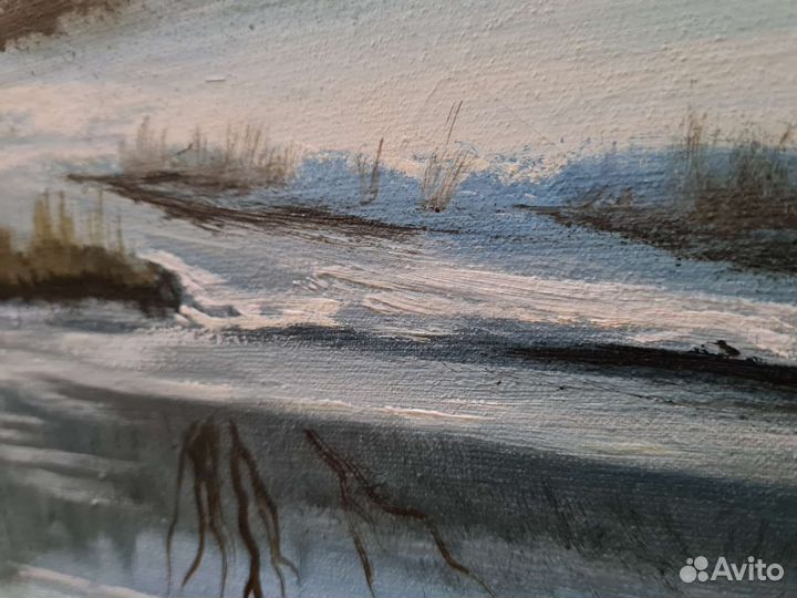 Картина маслом Оттепель