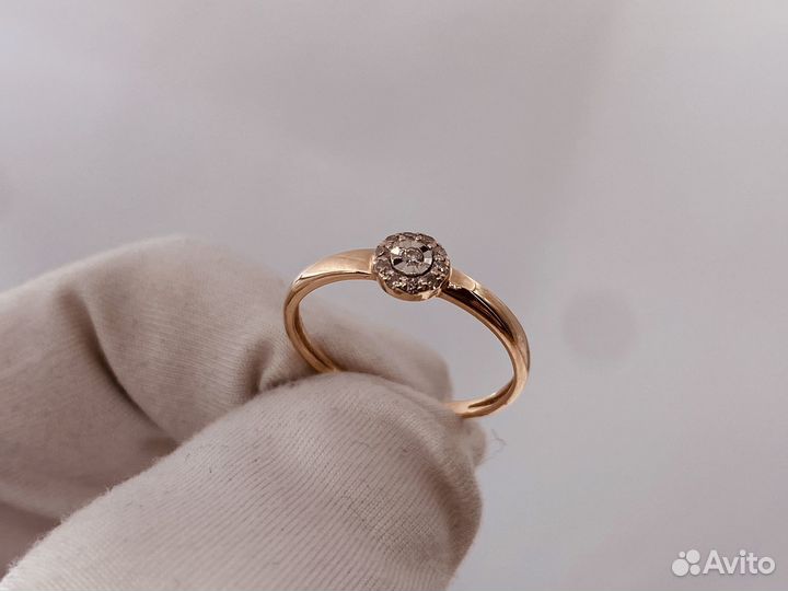 Золотое Кольцо 585 пробы с бриллиантами. Рассрочка