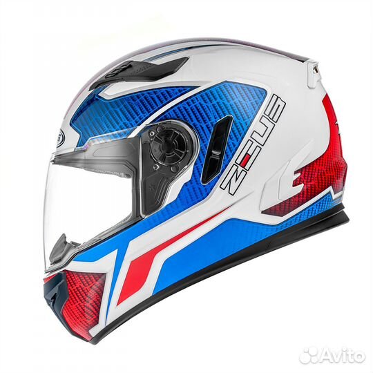 Мотошлем Zeus ZS-813A Blue-White