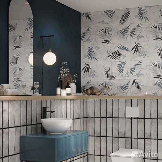 Керамогранит Керамин Спарк 1 серый декор 900х300х10,5 мм (5 шт.1,35 кв.м)