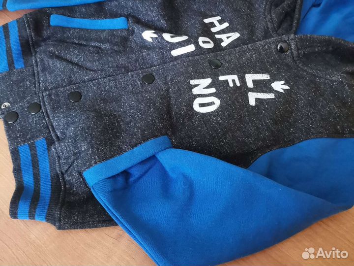 Толстовка с капюшоном на кнопках для мальчика