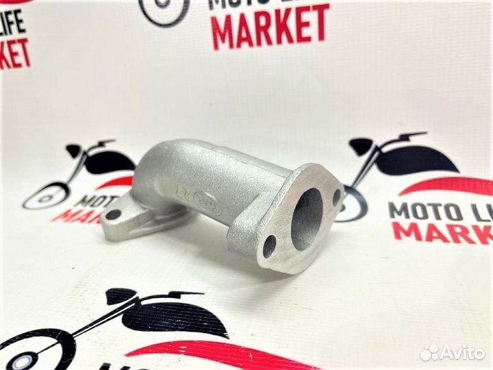 Патрубок карбюратора мопеда Alpha короткий FH1-1