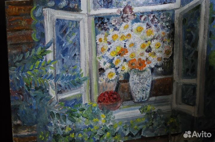 Картина у деревенского окошка