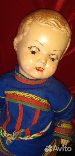 Антикварная кукла пупс Финляндия