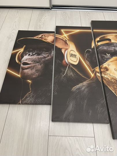 Модульная картина три мудрые обезьяны