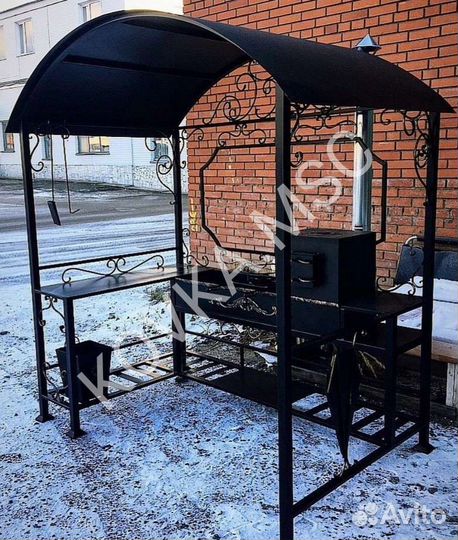 Мангал с крышей