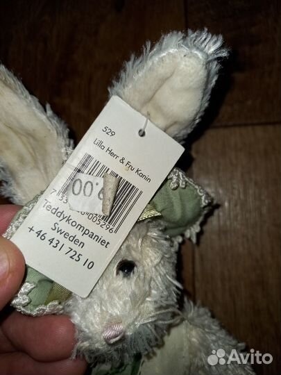 Плюшевый заяц тедди шведский