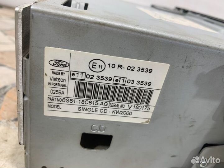 Магнитола Ford Fusion хэтчбэк 1.4 (fxja) 2007