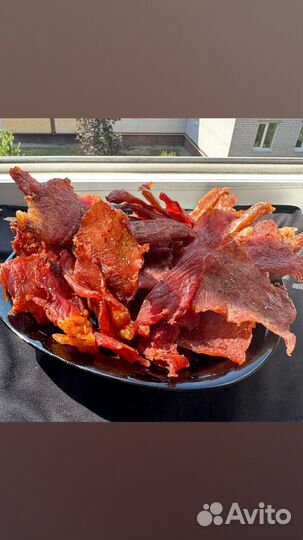 Мясные чипсы, джерки, слайсы, кнуты