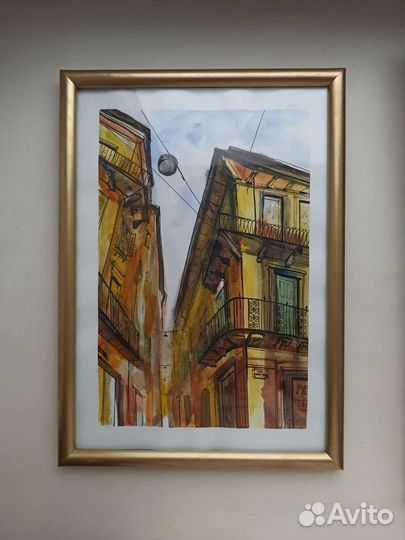 Картина. Акварель. Городские мотивы