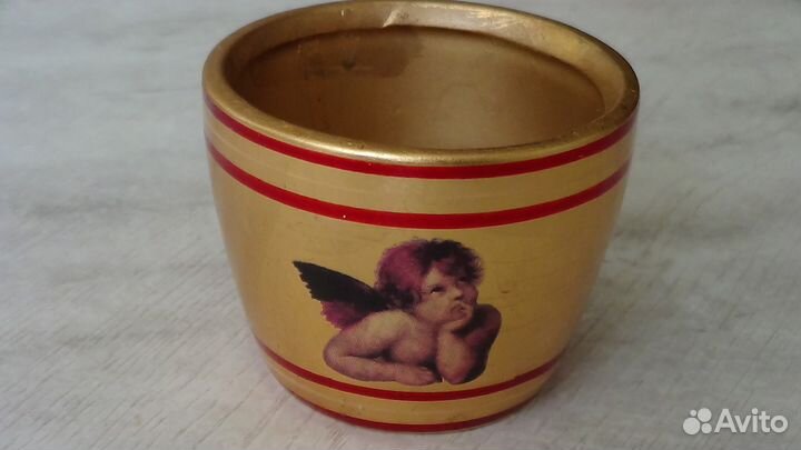 Подсвечник позолоченный с ангелочком