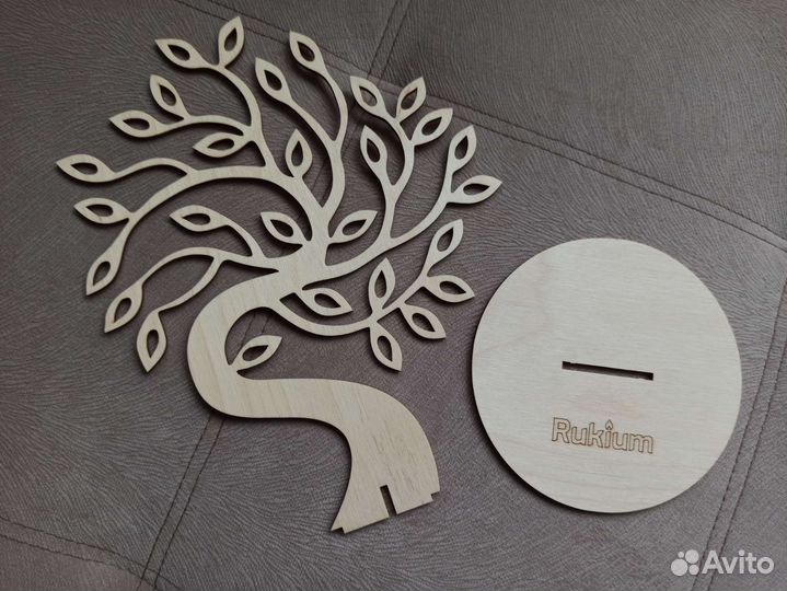 Подставка для украшений в форме дерева, фанера