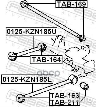 Сайлентблок заднего продольного рычага TAB211 F