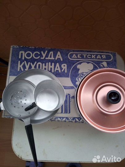Посуда СССР детская никелированные
