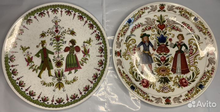 Немецкие Настенные Тарелки Кавалер и Дама