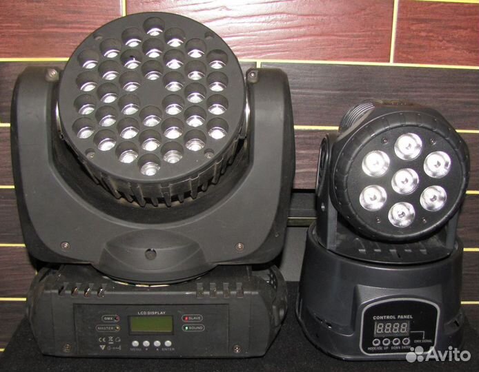 Головы LED светомузыка Pro 2шт Rgbw Строб Mic DMX