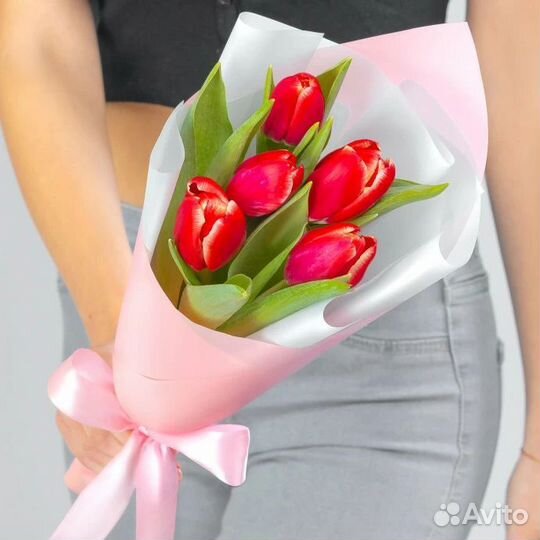 Тюльпаны букет тюльпанов оптом розница к 8 марта 5