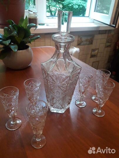 Хрустальный коньячный набор