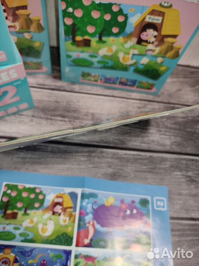 Новые Детские пазлы 4 в 1, шаг 2