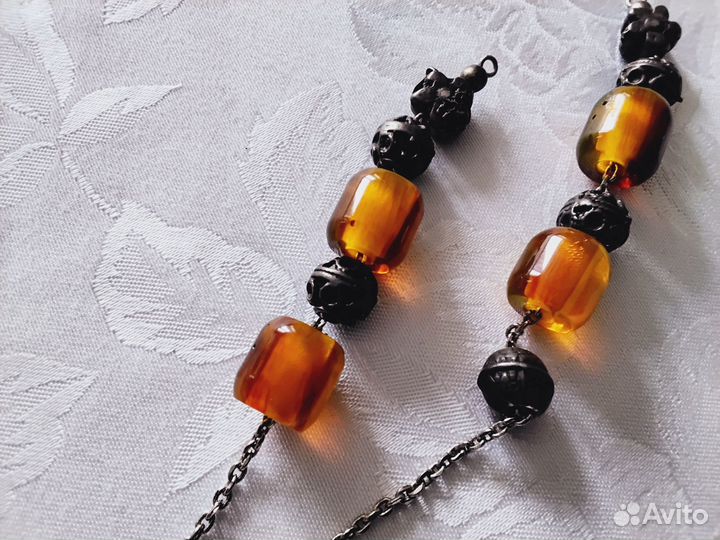 Серебряные чётки старинные