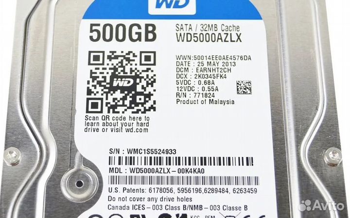 HDD 500Gb WD blue SATA или IDE
